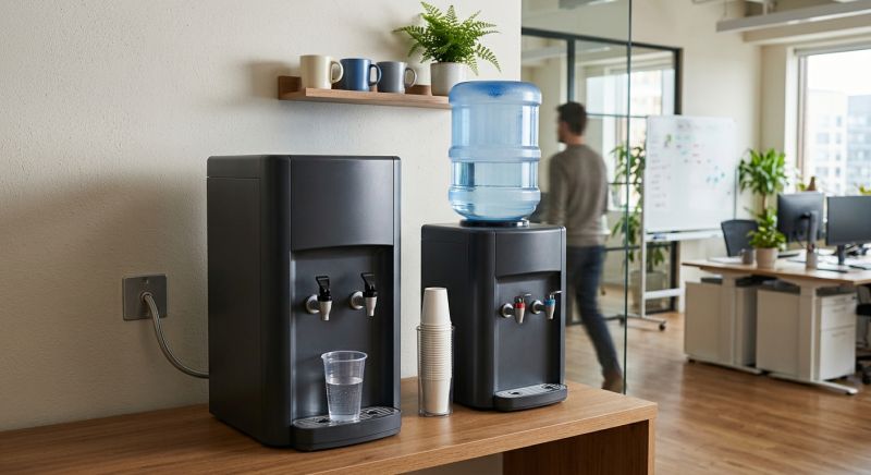 Fontaine à eau au bureau : réseau ou bonbonnes, le vrai calcul sur trois ans